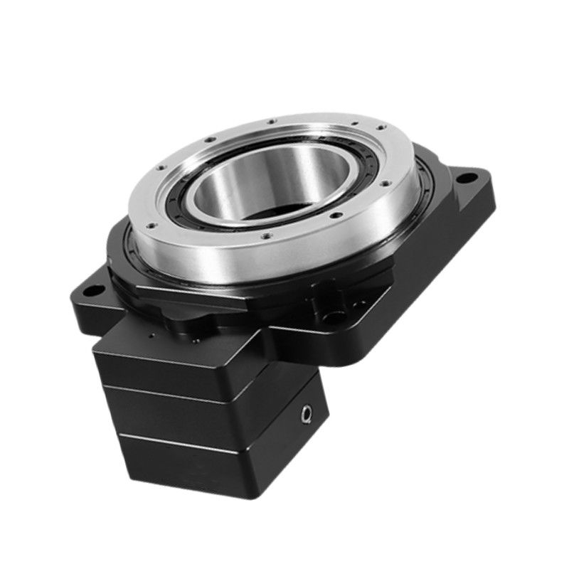 ความแม่นยําสูง โต๊ะหมุน hollow อัตราส่วน 10 Rotary Gearbox Actuator โพลตฟอร์มหมุน hollow