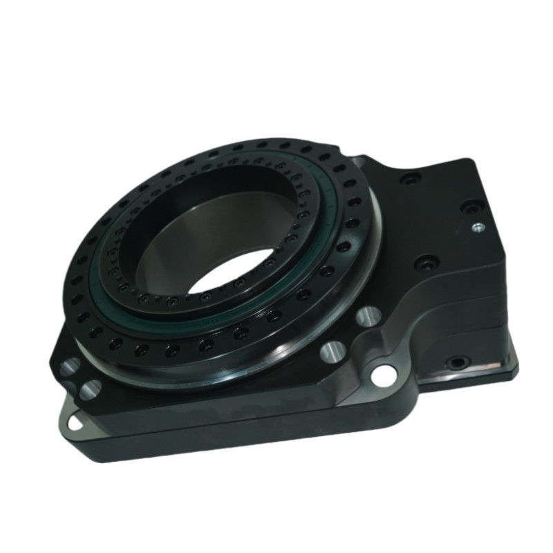 ความแม่นยําสูง โต๊ะหมุน hollow อัตราส่วน 10 Rotary Gearbox Actuator โพลตฟอร์มหมุน hollow